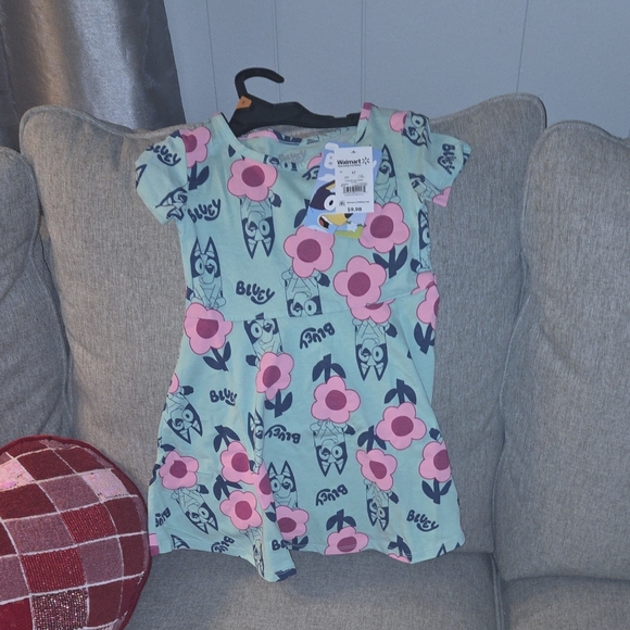 Other - Bluey Kids Dress with Floral Print